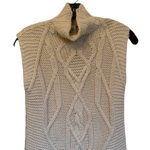 Autumn Cashmere sleeveless cowl neck/mock turtleneck sweater